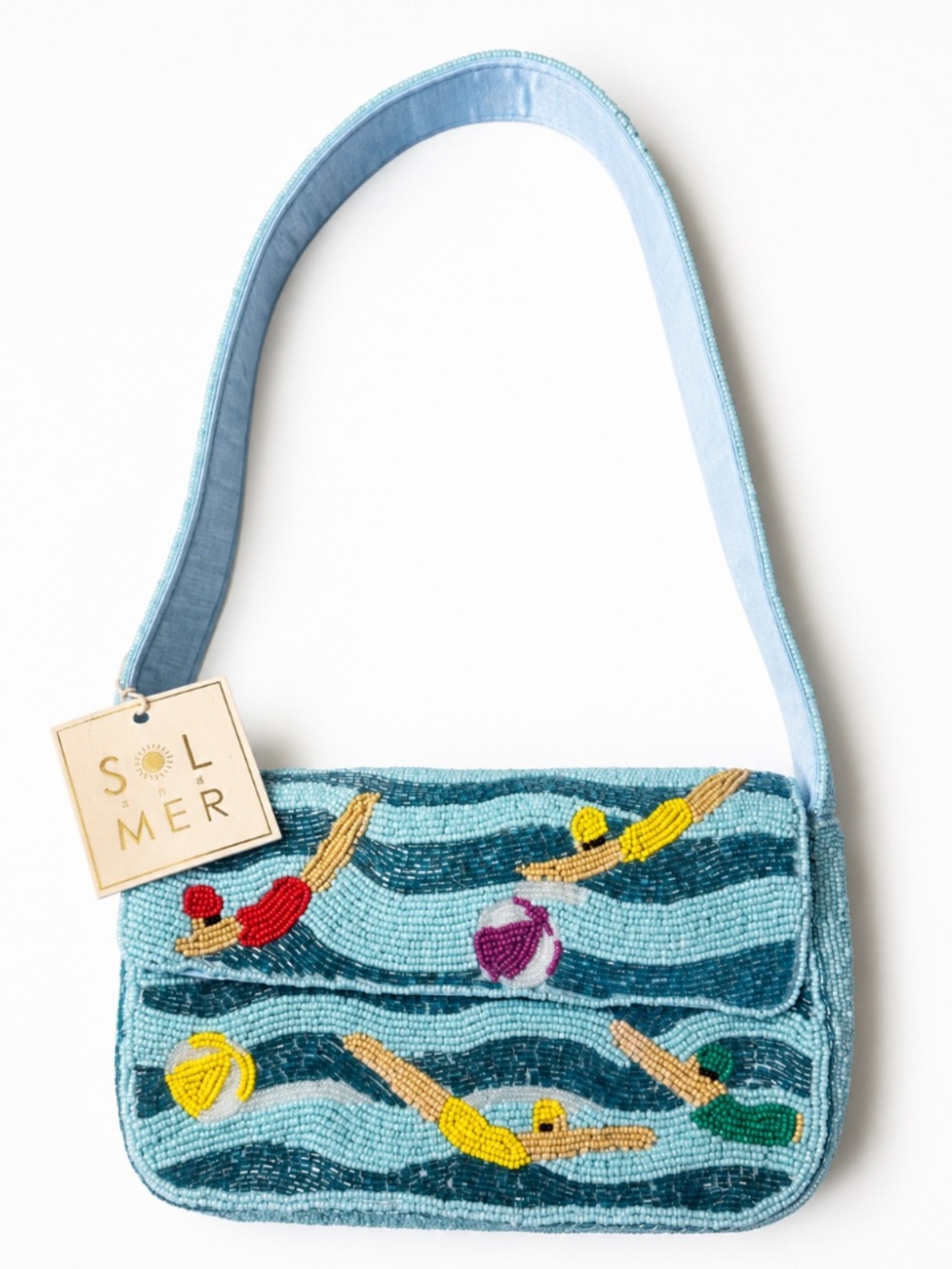 NWT Sol and Mer Beaded Synchronized Swimmers Shoulder Bag